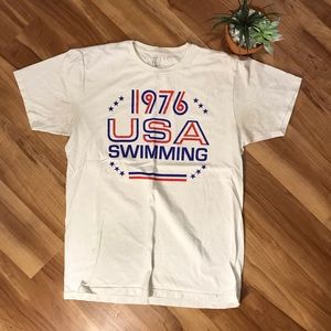 1976 USA Swimming Vintage Graphic Tee | White